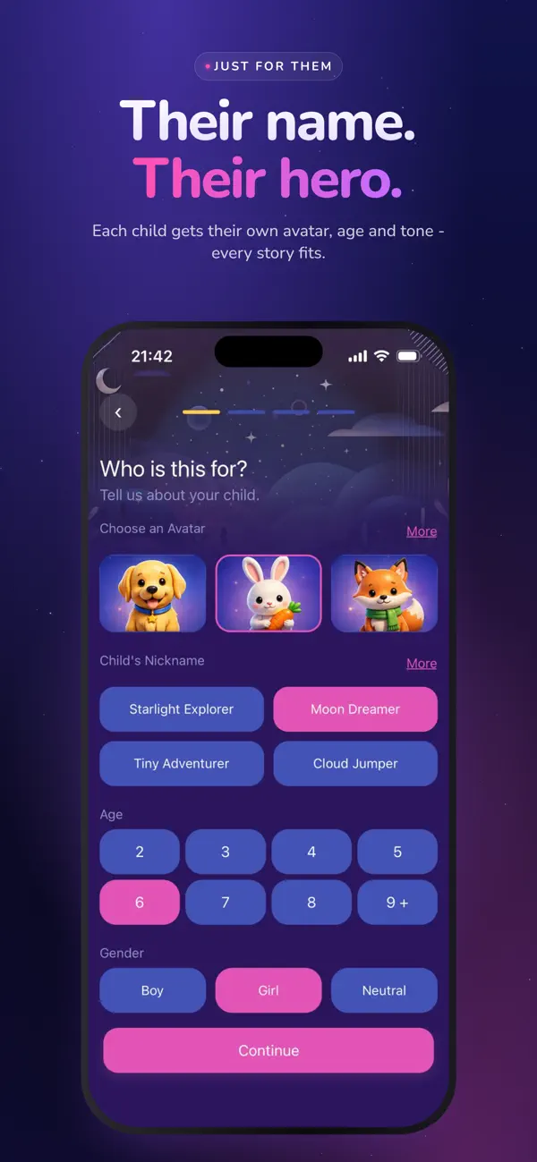 Personalize the story with your child's details