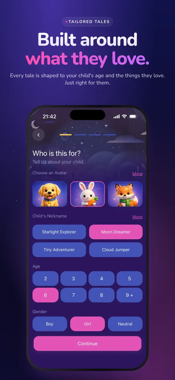 Personalize the story with your child's details